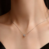925 Silver Plated Crown Pendant Necklace with Zircon, Gift for Her