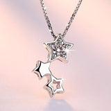 925 Silver Plated Women Necklaces Zircon Clavicle Chain Jewelry