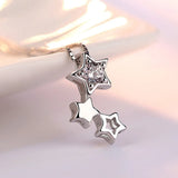925 Silver Plated Women Necklaces Zircon Clavicle Chain Jewelry