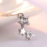 925 Silver Plated Women Necklaces Zircon Clavicle Chain Jewelry