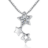 925 Silver Plated Women Necklaces Zircon Clavicle Chain Jewelry