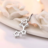 925 Silver Plated Women Necklaces Zircon Clavicle Chain Jewelry