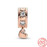 925 Silver Rose Heart-blazing Love Eternal Pendant Fixing Clip