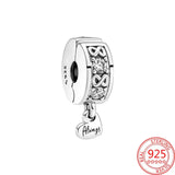 925 Silver Rose Heart-blazing Love Eternal Pendant Fixing Clip
