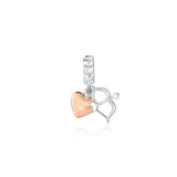925 Silver Rose Smiley Charm Beads for Bracelet Necklace