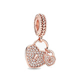 925 Silver Rose Smiley Charm Beads for Bracelet Necklace