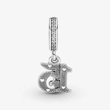 925 Sterling Silver 15th Birthday Dangle Charm Bead Pendant DIY Jewelry