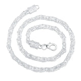 925 Silver 20in 5mm Faucet Chain Necklace Men Women Wedding Jewelry