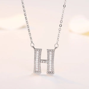 925 Sterling Silver 26 Letter Necklace Personal Jewelry For Women