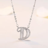 925 Sterling Silver 26 Letter Necklace Personal Jewelry For Women