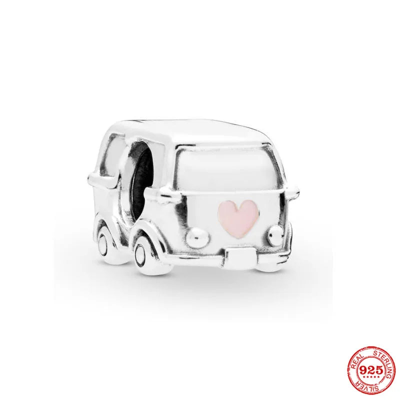Sterling Silver Travel Charm Beads for Bracelet