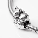 925 Silver Cat Bead Charms for European Bracelet