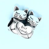 925 Silver Cat Bead Charms for European Bracelet