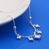 925 Silver Heart Pendant Anklet Chain Summer Jewelry