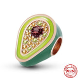 925 Sterling Silver Avocado Football Mom Dog Charm Pendant Bead