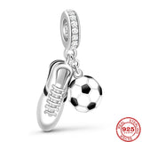 925 Sterling Silver Avocado Football Mom Dog Charm Pendant Bead
