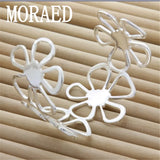 925 Sterling Silver Bangle Bracelet Women Flower Big Bangle Jewelry