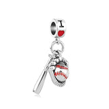 925 Silver Baseball Stethoscope Pendant Charm Bead DIY Jewelry Women Gift