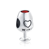 925 Silver Bead Accessories Wine Cup Charm for DIY Bracelet
