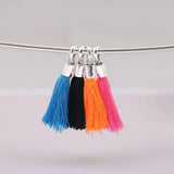 925 Silver Bead Charm Bohemian Fabric Tassel Pendant Bracelet Diy Jewelry