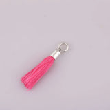 925 Silver Bead Charm Bohemian Fabric Tassel Pendant Bracelet Diy Jewelry