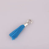 925 Silver Bead Charm Bohemian Fabric Tassel Pendant Bracelet Diy Jewelry