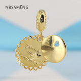 925 Silver Charm Bead You Are My Sunshine Pendant for Bracelet