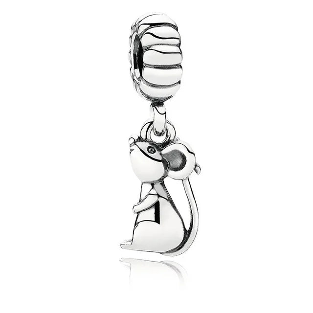 925 Silver Beaded Zodiac Charm Accessories Bracelet Pendant