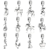925 Silver Beaded Zodiac Charm Accessories Bracelet Pendant