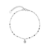 925 Silver Beads Anklet Foot Chain for Women Jewelry
