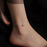 925 Silver Beads Anklet Foot Chain for Women Jewelry