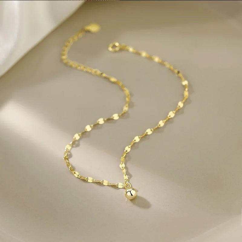 925 Silver Beads Anklet Foot Chain for Women Jewelry
