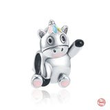 925 Silver Beads Europe Pendant Women Dangle Animal Charm