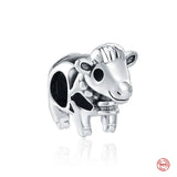 925 Silver Beads Europe Pendant Women Dangle Animal Charm