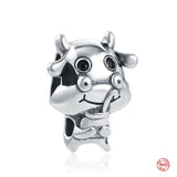 925 Silver Beads Europe Pendant Women Dangle Animal Charm