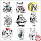 925 Silver Animal Bead Charms for Bracelets DIY Jewelry
