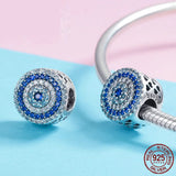 925 Silver Demon Eyes Zirconia Beads for Charms Bracelet