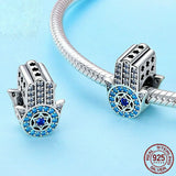 925 Silver Demon Eyes Zirconia Beads for Charms Bracelet