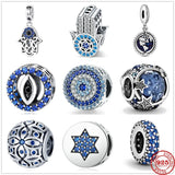 925 Silver Demon Eyes Zirconia Beads for Charms Bracelet