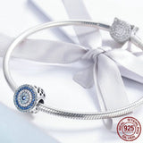 925 Silver Demon Eyes Zirconia Beads for Charms Bracelet