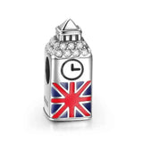925 Sterling Silver Eye Heart Flower Charm Bead Pendant for Bracelets