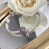 925 Sterling Silver Eye Heart Flower Charm Bead Pendant for Bracelets
