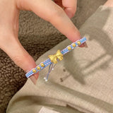 925 Silver Bow Bracelet Rope Woven Bracelet Party Gift Women Jewelry
