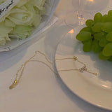 925 Silver Bow Necklace Zirconia Bow Pendant Choker Gift