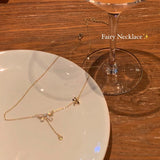 925 Silver Bow Necklace Zirconia Bow Pendant Choker Gift