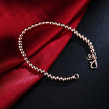 925 Silver 4MM Bead Bracelet Wedding Gift