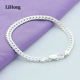 925 Silver Bracelet 6mm Charm Jewelry Wedding Gift