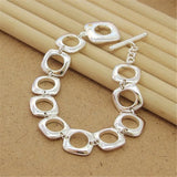 925 Silver Circle Bracelet Woman Jewelry Gift