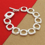 925 Silver Circle Bracelet Woman Jewelry Gift