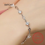 925 Silver Zircon Diamond Bracelet Charm Jewelry